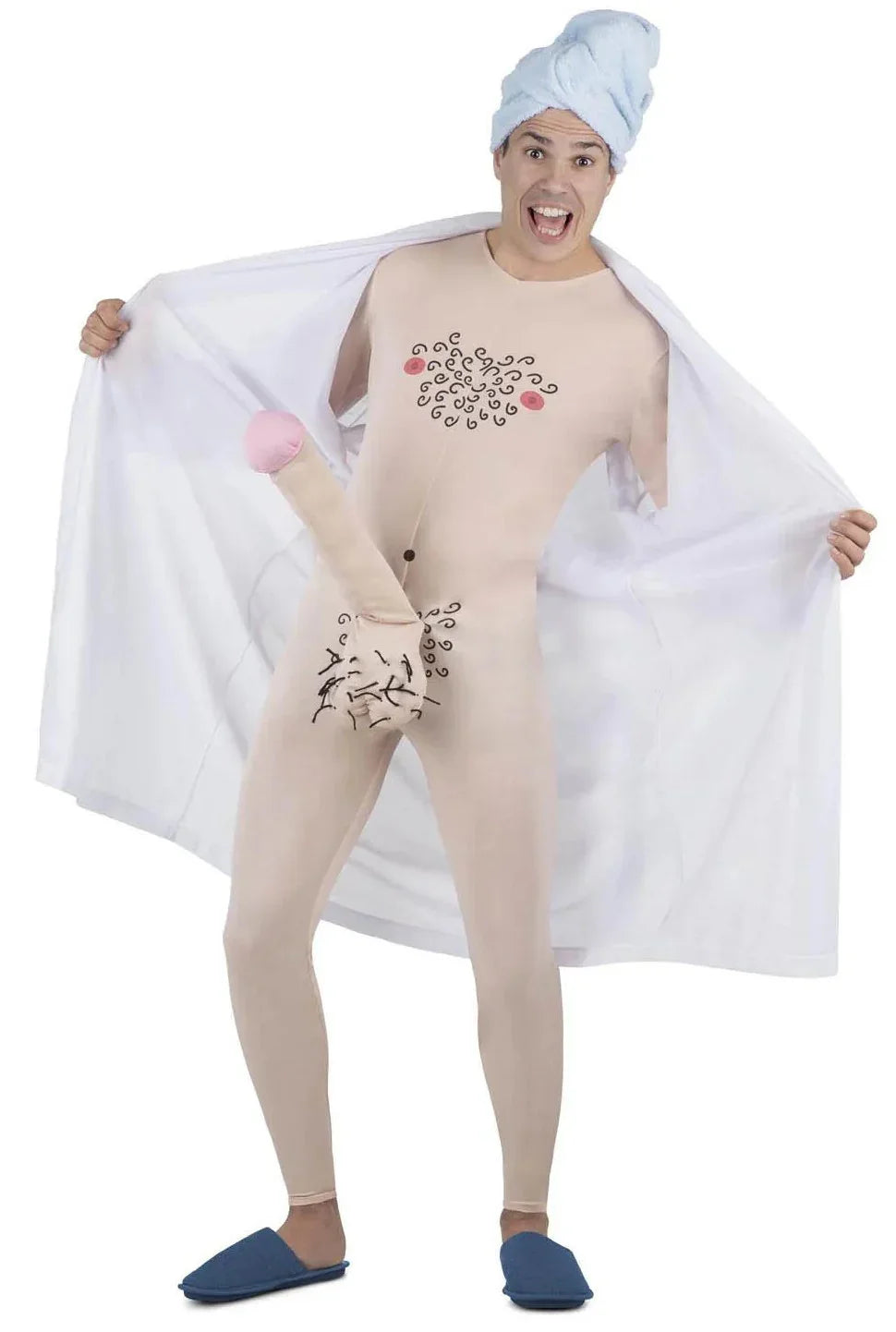 Disfraz de Exhibicionista en Albornoz para Hombre Despedidas Viving